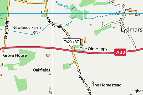 TA20 4BT map - OS VectorMap District (Ordnance Survey)