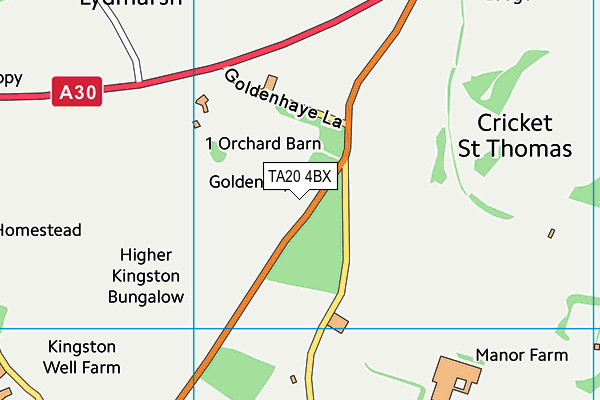 TA20 4BX map - OS VectorMap District (Ordnance Survey)