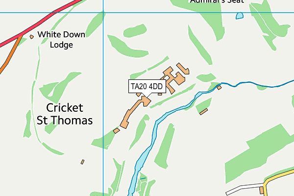 Cricket St Thomas Leisure Club map (TA20 4DD) - OS VectorMap District (Ordnance Survey)