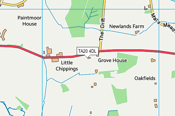 TA20 4DL map - OS VectorMap District (Ordnance Survey)