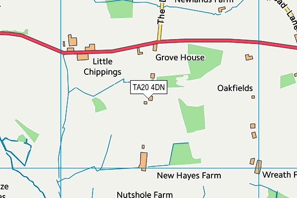 TA20 4DN map - OS VectorMap District (Ordnance Survey)