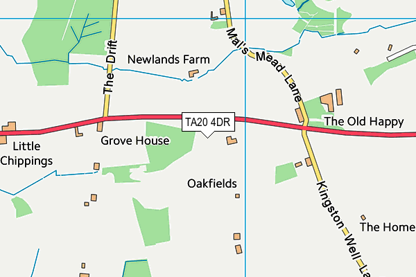 TA20 4DR map - OS VectorMap District (Ordnance Survey)