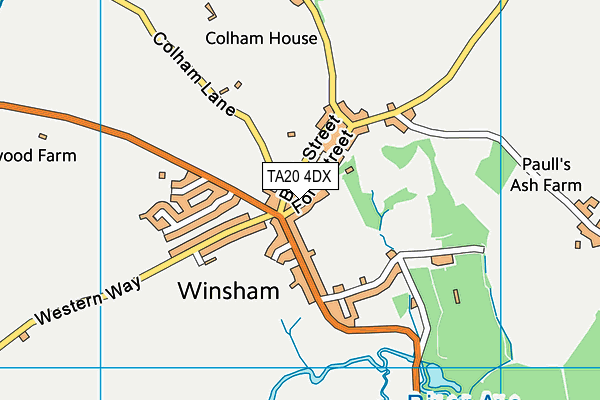 TA20 4DX map - OS VectorMap District (Ordnance Survey)