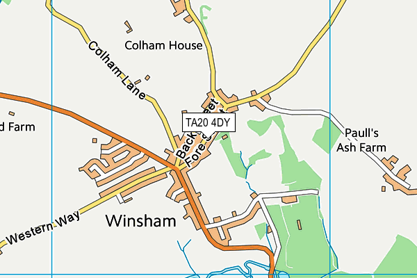 TA20 4DY map - OS VectorMap District (Ordnance Survey)