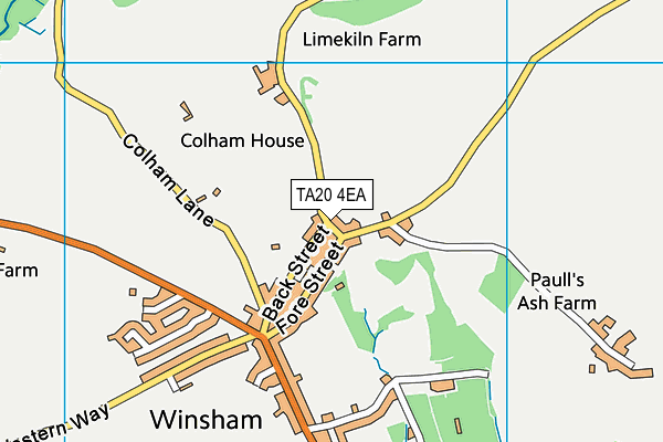 TA20 4EA map - OS VectorMap District (Ordnance Survey)