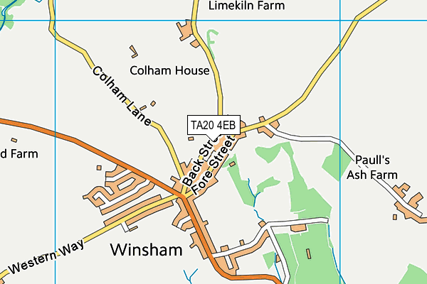 TA20 4EB map - OS VectorMap District (Ordnance Survey)