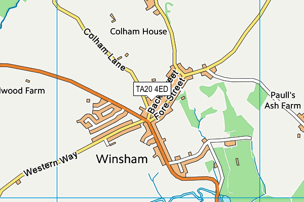 TA20 4ED map - OS VectorMap District (Ordnance Survey)