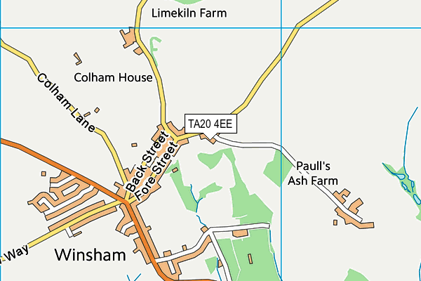 TA20 4EE map - OS VectorMap District (Ordnance Survey)