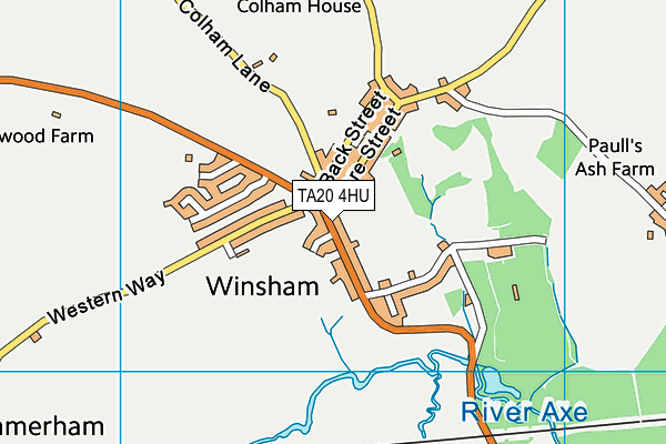 Winsham Primary School map (TA20 4HU) - OS VectorMap District (Ordnance Survey)
