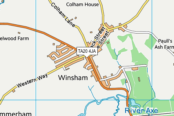 TA20 4JA map - OS VectorMap District (Ordnance Survey)