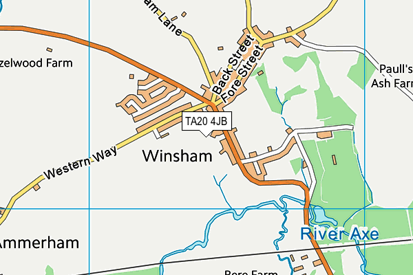 TA20 4JB map - OS VectorMap District (Ordnance Survey)