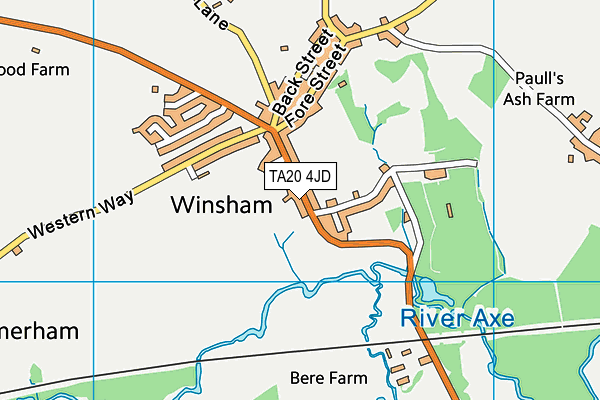 TA20 4JD map - OS VectorMap District (Ordnance Survey)