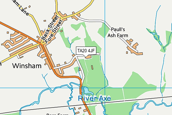 TA20 4JF map - OS VectorMap District (Ordnance Survey)