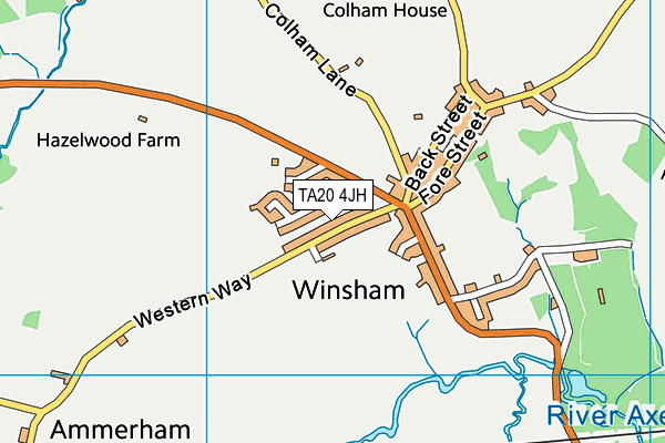 TA20 4JH map - OS VectorMap District (Ordnance Survey)