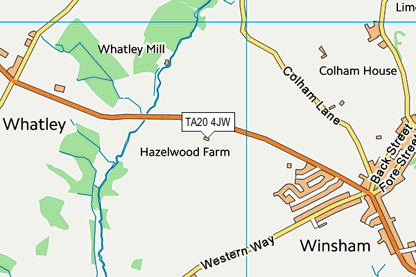 TA20 4JW map - OS VectorMap District (Ordnance Survey)