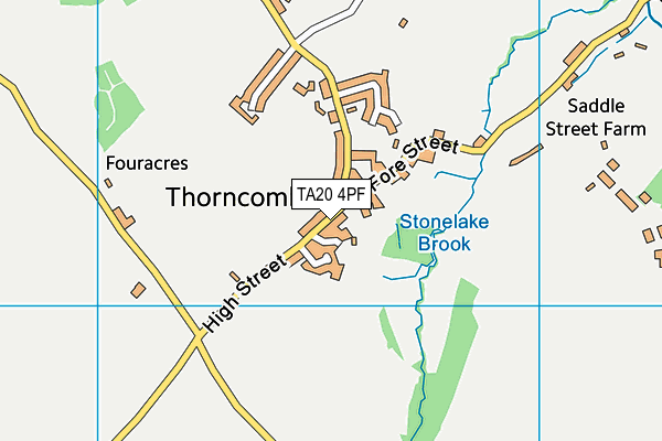 TA20 4PF map - OS VectorMap District (Ordnance Survey)