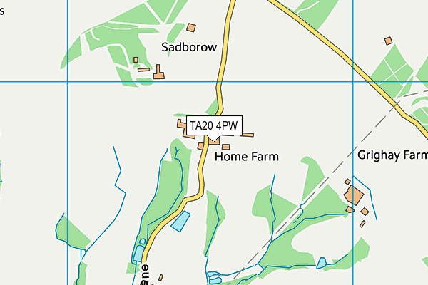 TA20 4PW map - OS VectorMap District (Ordnance Survey)