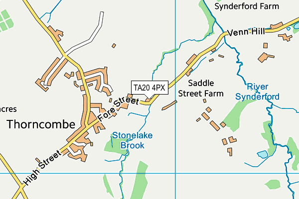 TA20 4PX map - OS VectorMap District (Ordnance Survey)