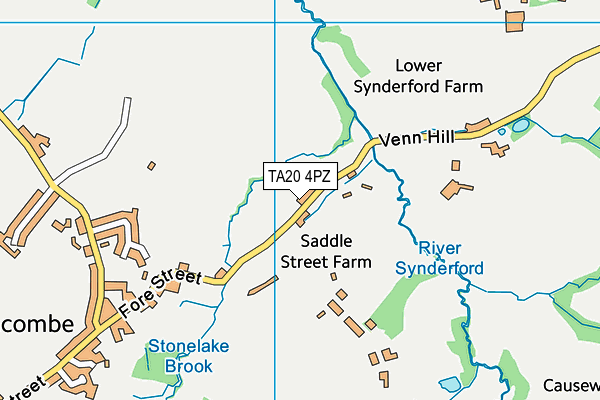 TA20 4PZ map - OS VectorMap District (Ordnance Survey)