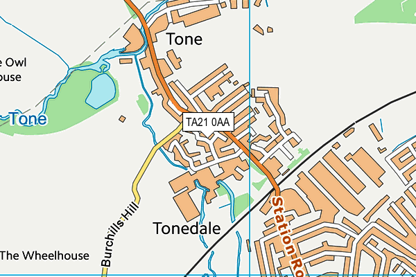 TA21 0AA map - OS VectorMap District (Ordnance Survey)