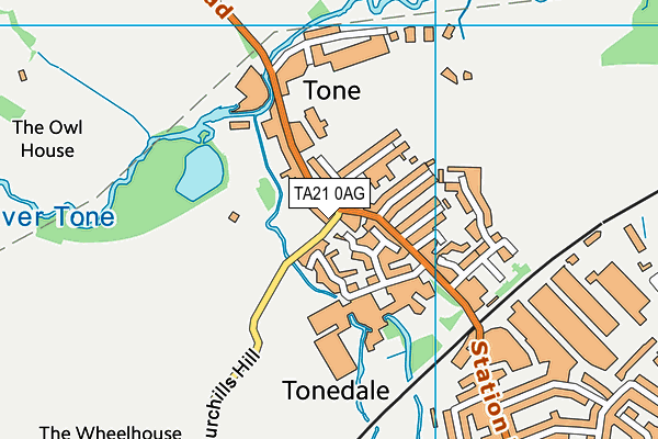 TA21 0AG map - OS VectorMap District (Ordnance Survey)