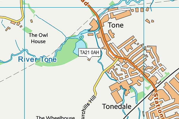 TA21 0AH map - OS VectorMap District (Ordnance Survey)