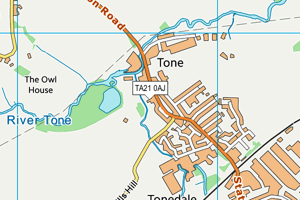 TA21 0AJ map - OS VectorMap District (Ordnance Survey)