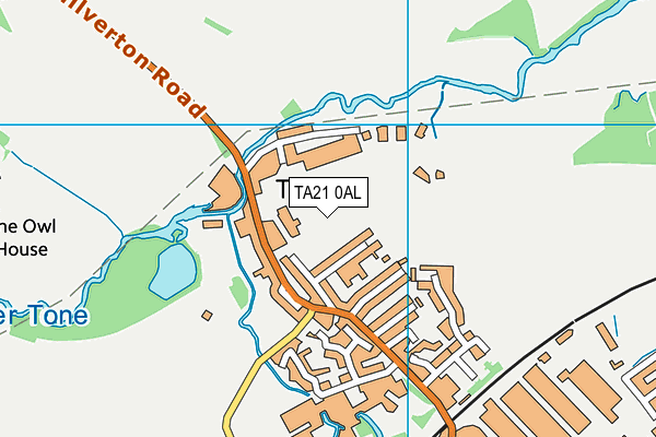 TA21 0AL map - OS VectorMap District (Ordnance Survey)