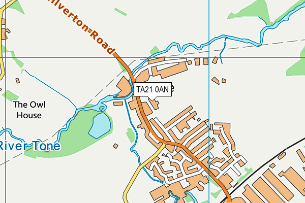 TA21 0AN map - OS VectorMap District (Ordnance Survey)
