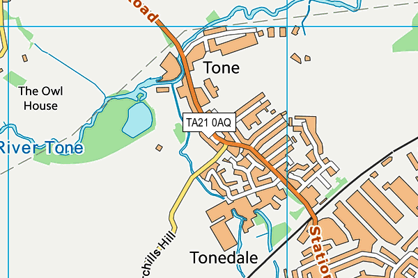 TA21 0AQ map - OS VectorMap District (Ordnance Survey)