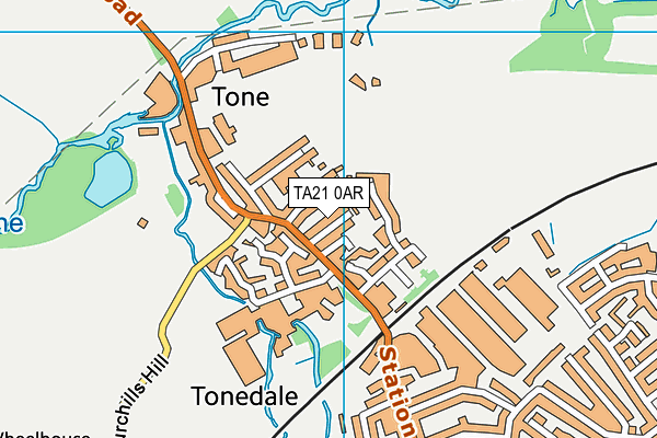 TA21 0AR map - OS VectorMap District (Ordnance Survey)