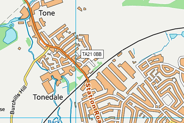 TA21 0BB map - OS VectorMap District (Ordnance Survey)