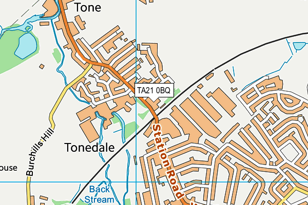 TA21 0BQ map - OS VectorMap District (Ordnance Survey)