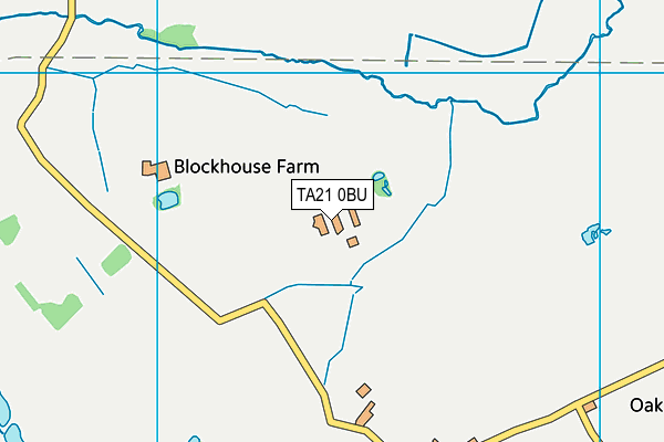 TA21 0BU map - OS VectorMap District (Ordnance Survey)