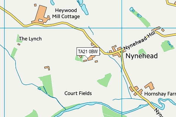 TA21 0BW map - OS VectorMap District (Ordnance Survey)