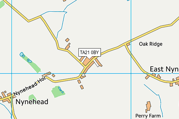 TA21 0BY map - OS VectorMap District (Ordnance Survey)
