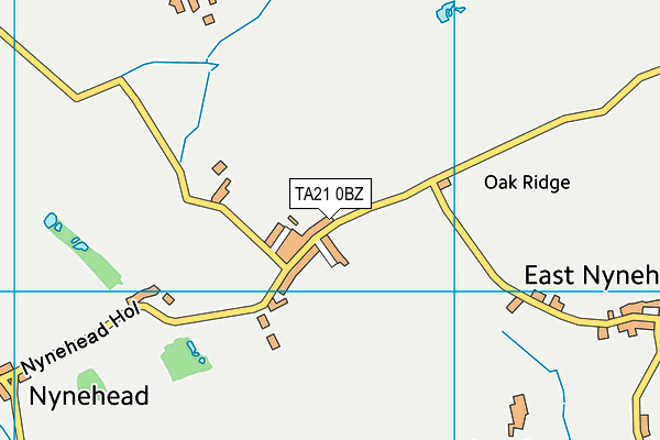 TA21 0BZ map - OS VectorMap District (Ordnance Survey)