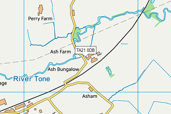 TA21 0DB map - OS VectorMap District (Ordnance Survey)