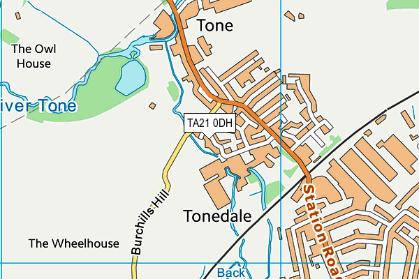 TA21 0DH map - OS VectorMap District (Ordnance Survey)