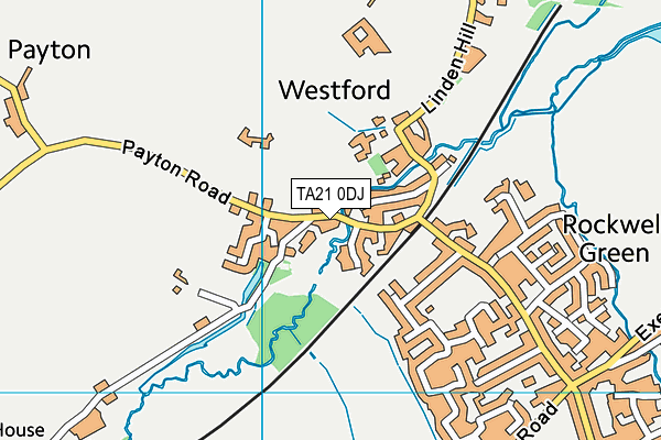 TA21 0DJ map - OS VectorMap District (Ordnance Survey)