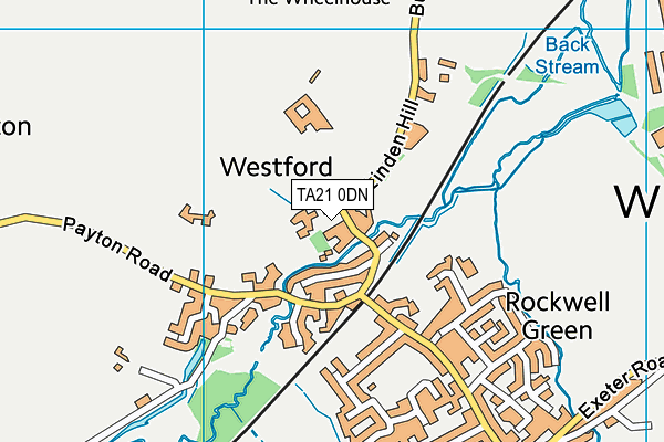 TA21 0DN map - OS VectorMap District (Ordnance Survey)