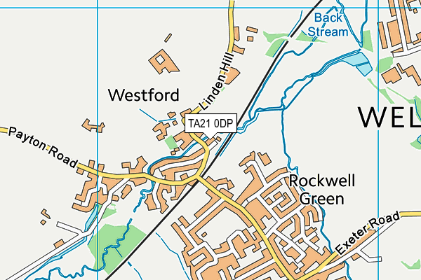 TA21 0DP map - OS VectorMap District (Ordnance Survey)