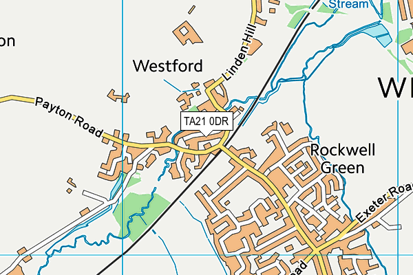 TA21 0DR map - OS VectorMap District (Ordnance Survey)