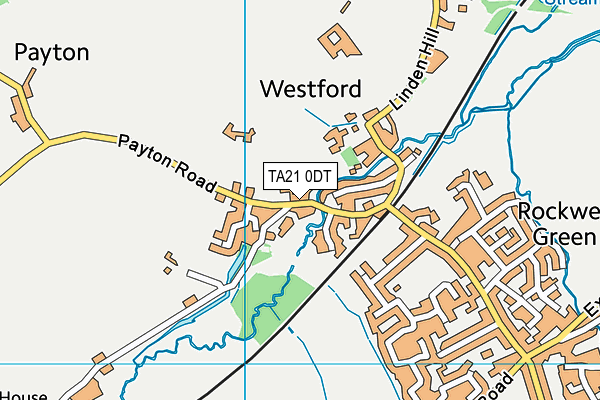 TA21 0DT map - OS VectorMap District (Ordnance Survey)