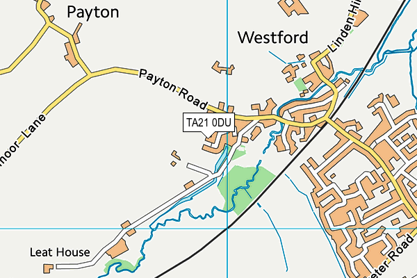 TA21 0DU map - OS VectorMap District (Ordnance Survey)