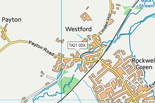 TA21 0DX map - OS VectorMap District (Ordnance Survey)