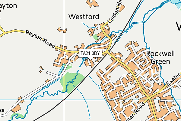 TA21 0DY map - OS VectorMap District (Ordnance Survey)