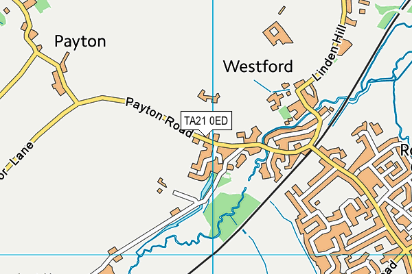 TA21 0ED map - OS VectorMap District (Ordnance Survey)