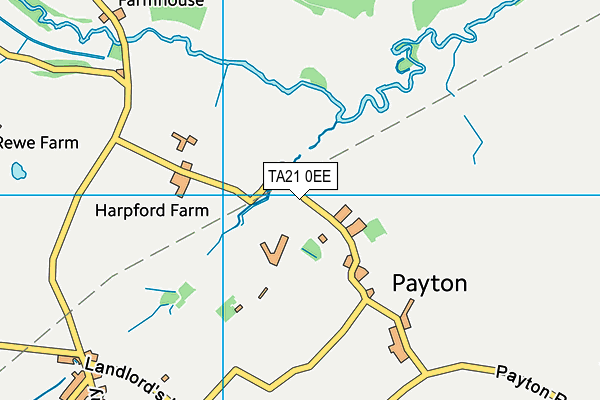 TA21 0EE map - OS VectorMap District (Ordnance Survey)