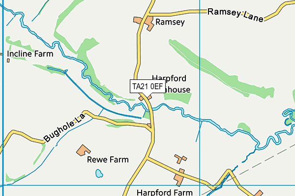 TA21 0EF map - OS VectorMap District (Ordnance Survey)